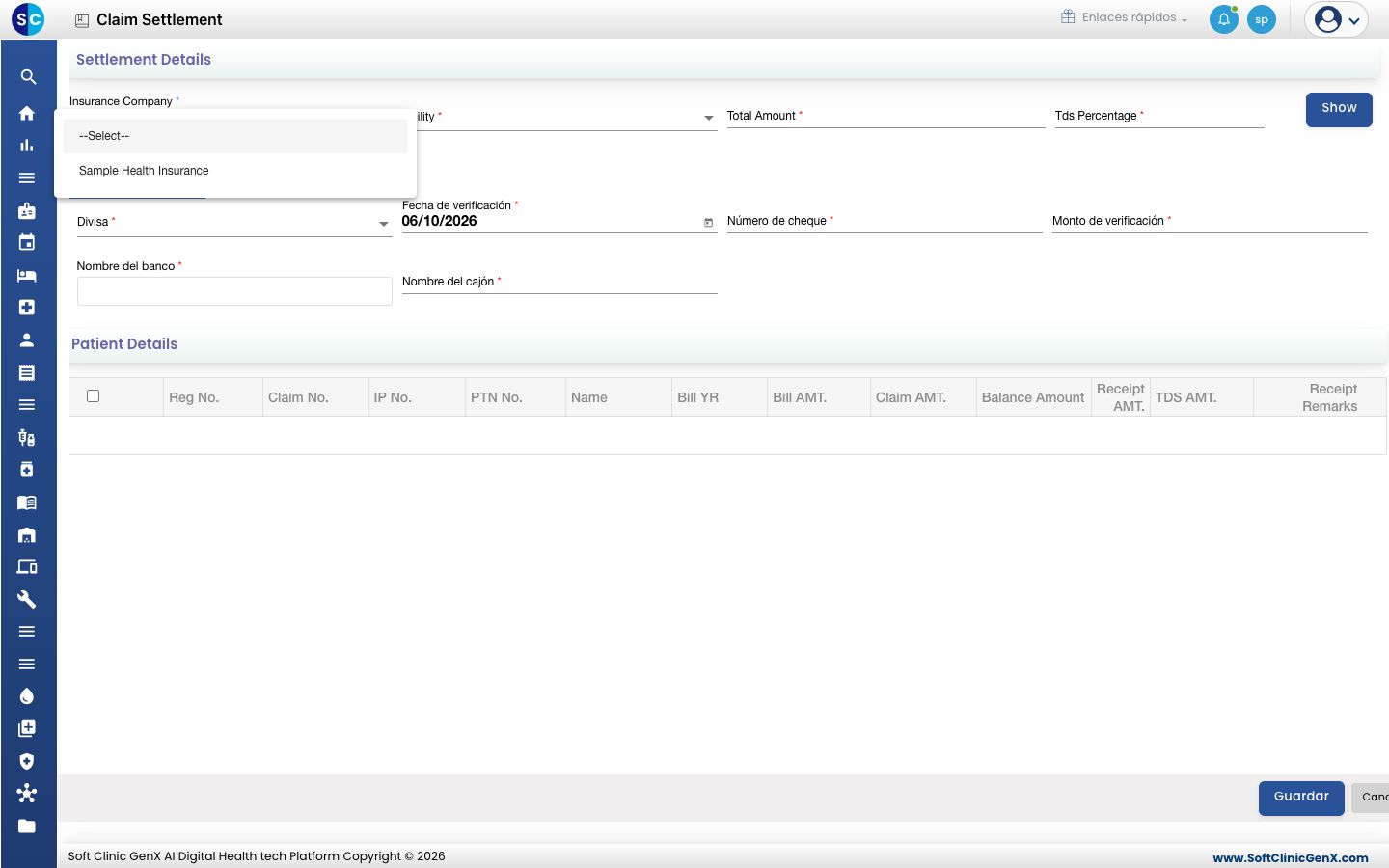 La lista de Insurance Company.