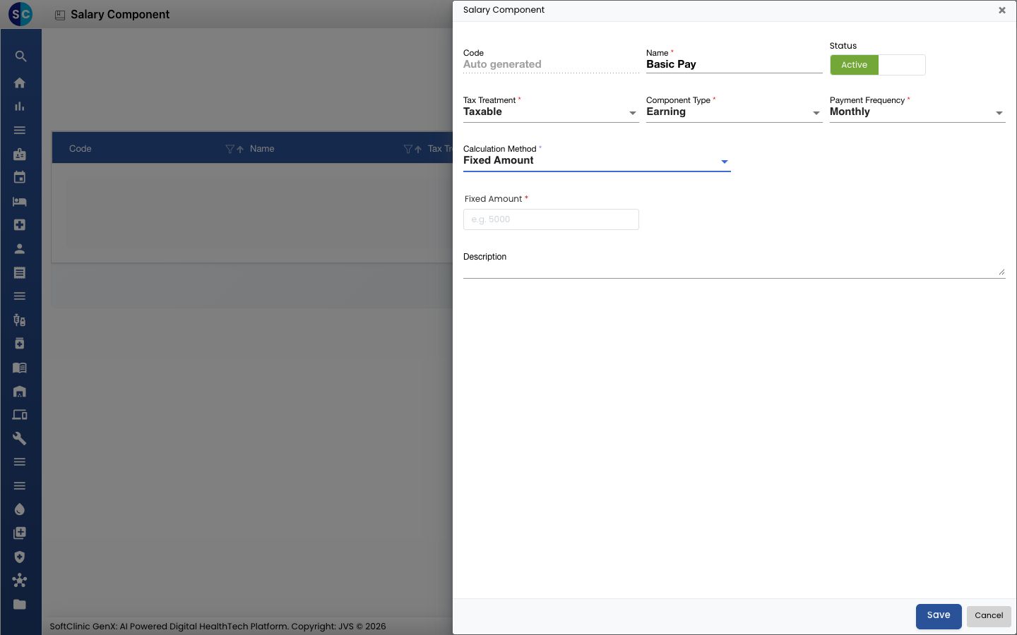 The form filled in with Fixed Amount chosen